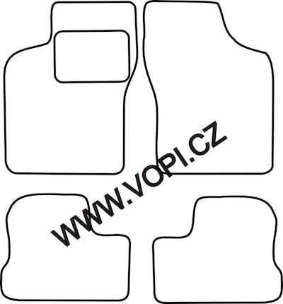 Textil-Autoteppiche Chevrolet Nexia 1994 - 1997 Carfit (901)